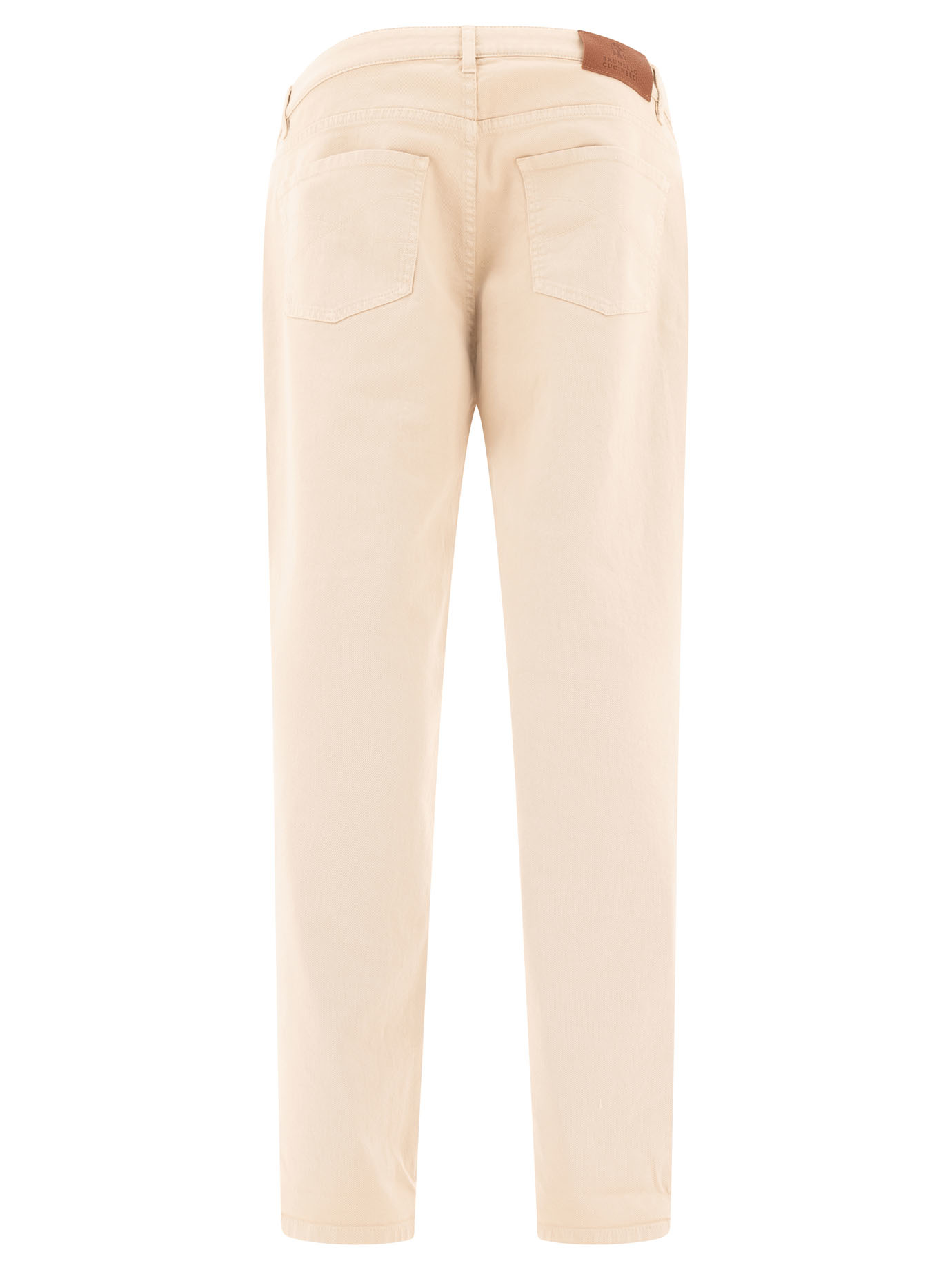 BRUNELLO CUCINELLI Beige Garment-dyed trousers